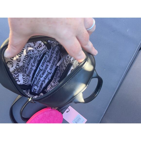 JUICY COUTURE Black Mini Backpack and Pink Heart Wallet Set - Picture 12 of 16